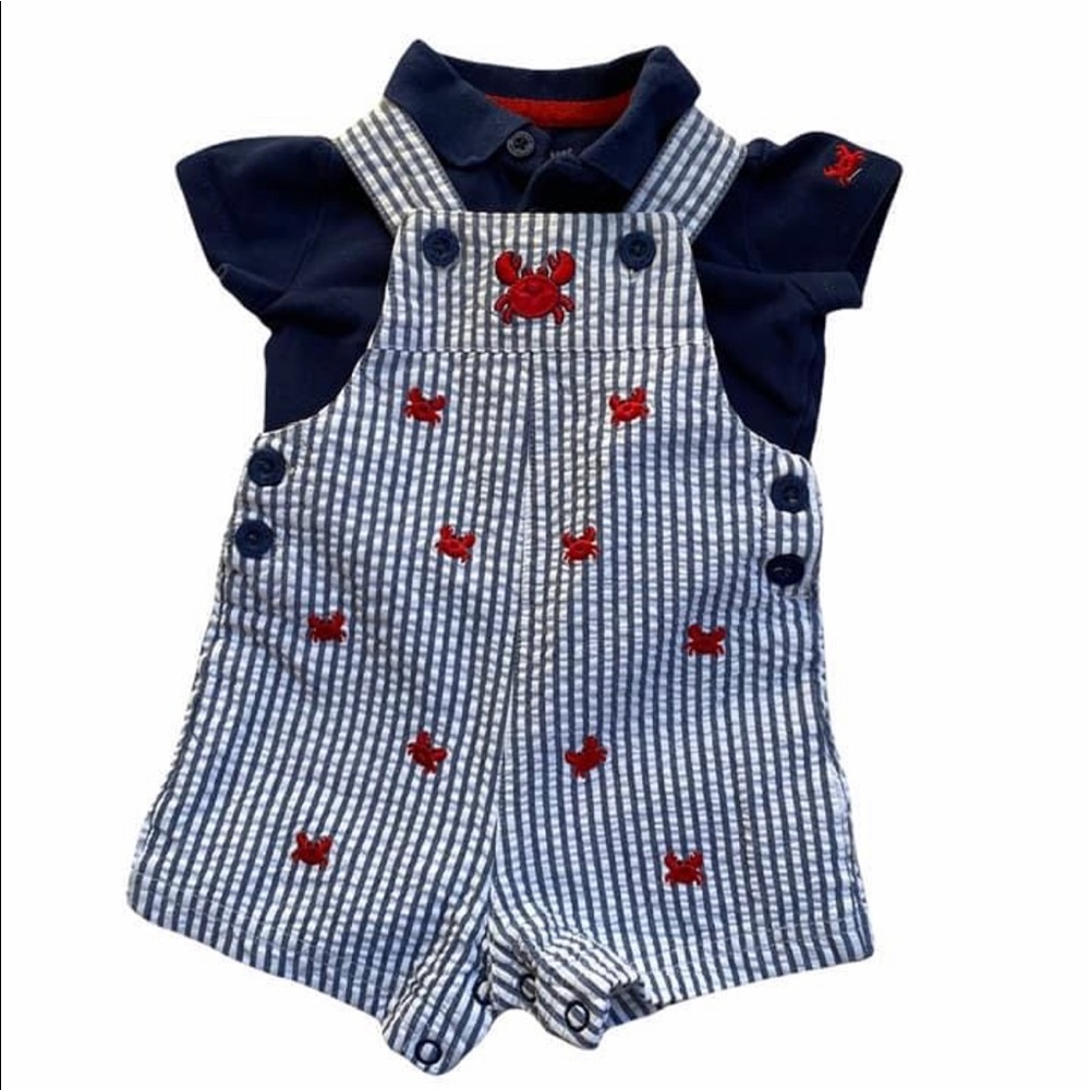 Little Me Overall and Polo